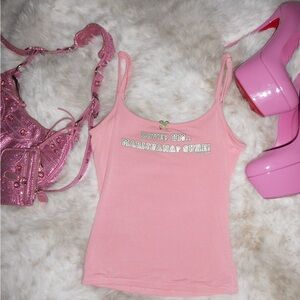 Omighty Pink Tank Top with Graphic Print